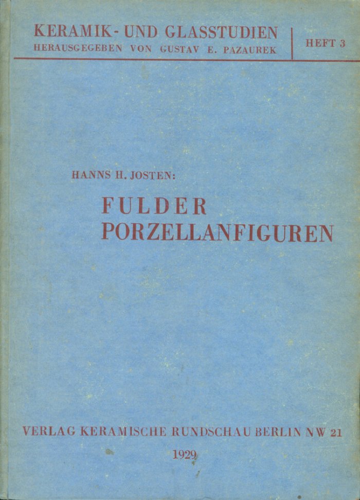 Hanns H. Josten Фарфоровые фигуры Фульда.