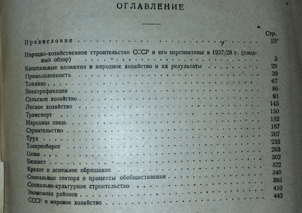 Контрольные цифры народного хозяйства СССР на 1927 / 1928 гг.