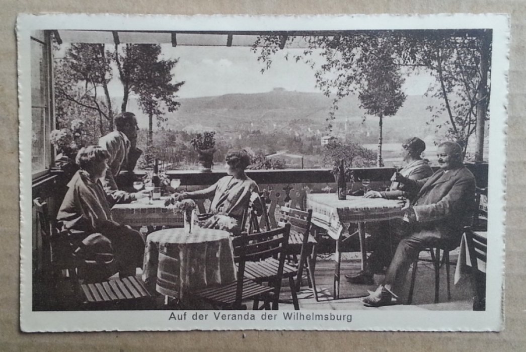 Auf der Veranda der Wilhelmsburg. Открытка