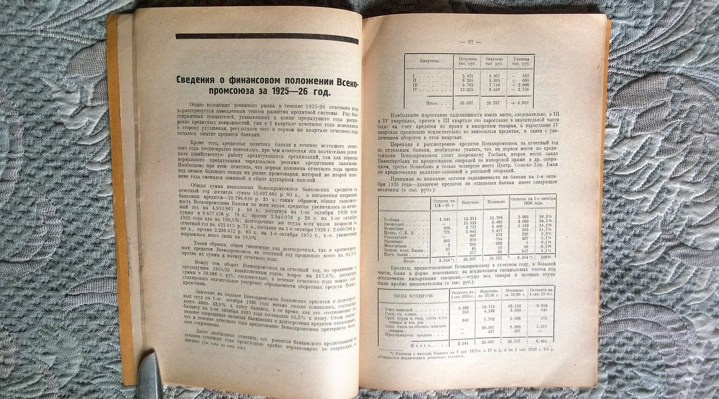 Всероссийский союз промысловой кооперации «Всекопромсоюз»: 5 лет работы (1922-1927 гг.). Материалы к V очередному собранию уполномоченных: Отчет за 1925/26 г. План на 1926/27 г.
