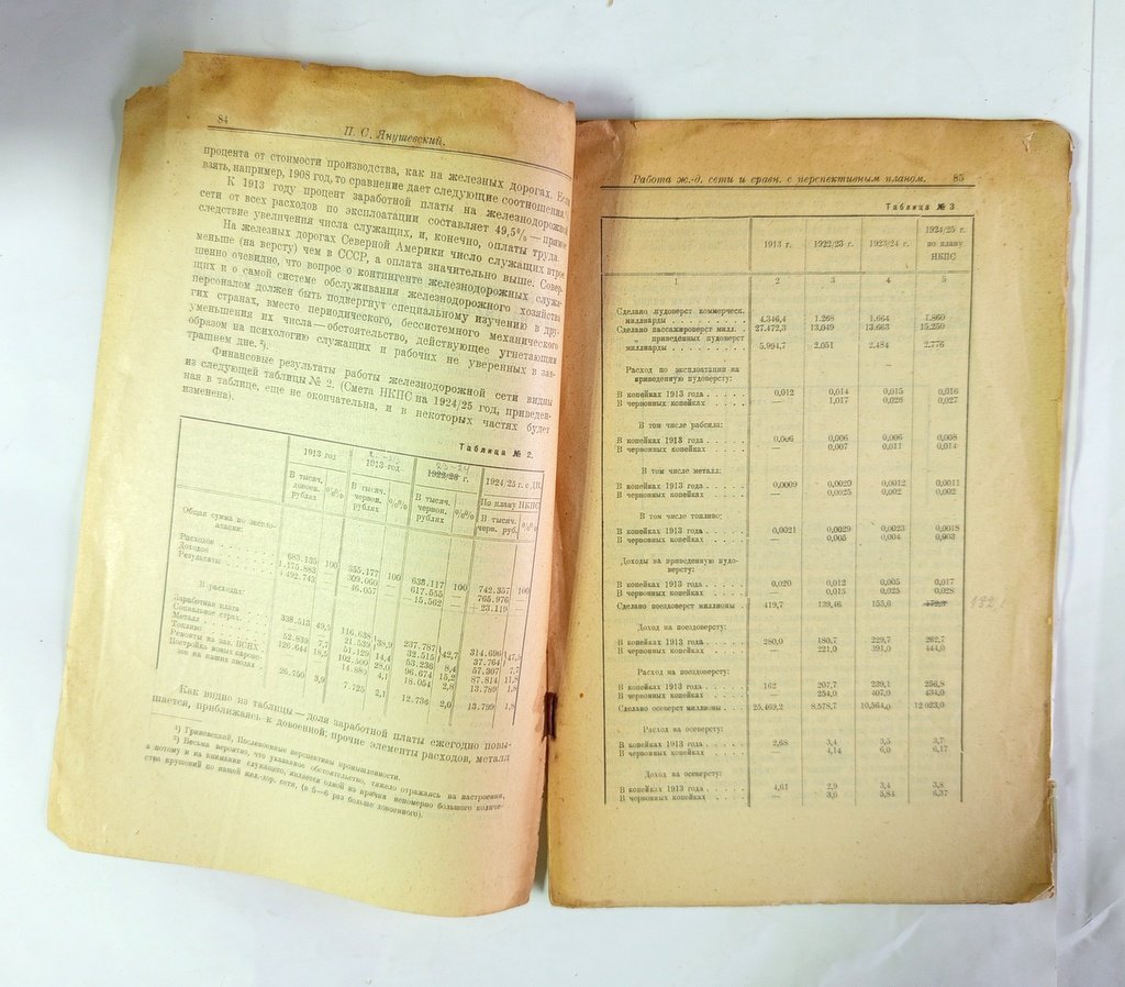Янушевский, П.С. Работа железнодорожной сети в 1923/24 г.,