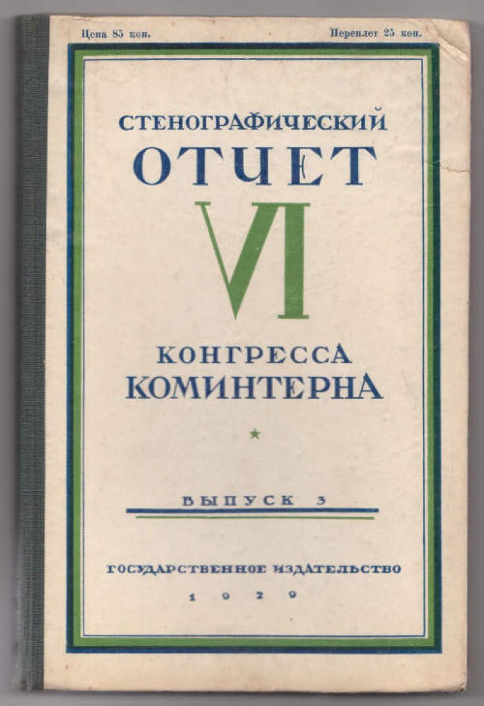 Стенографический отчет VI Конгресса Коминтерна в 6-ти вып. Вып. 3. Программа мировой революции