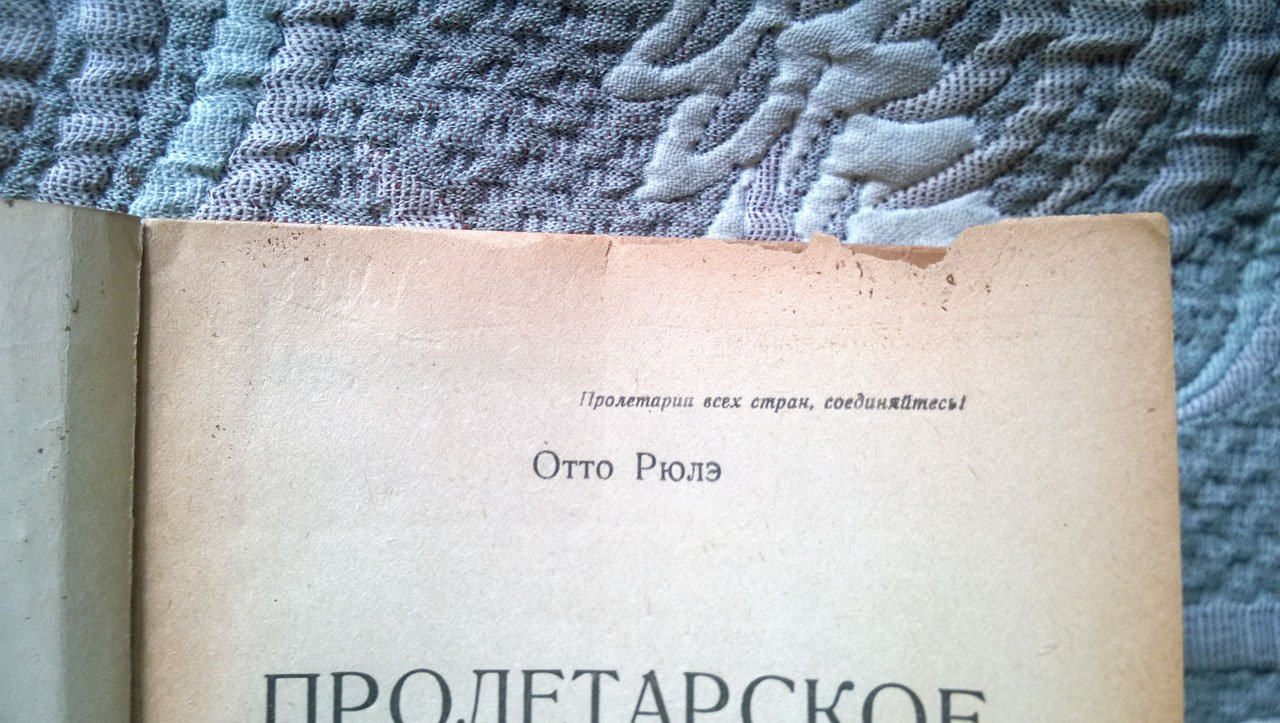 Отто Рюлэ (Рюле). Пролетарское дитя.