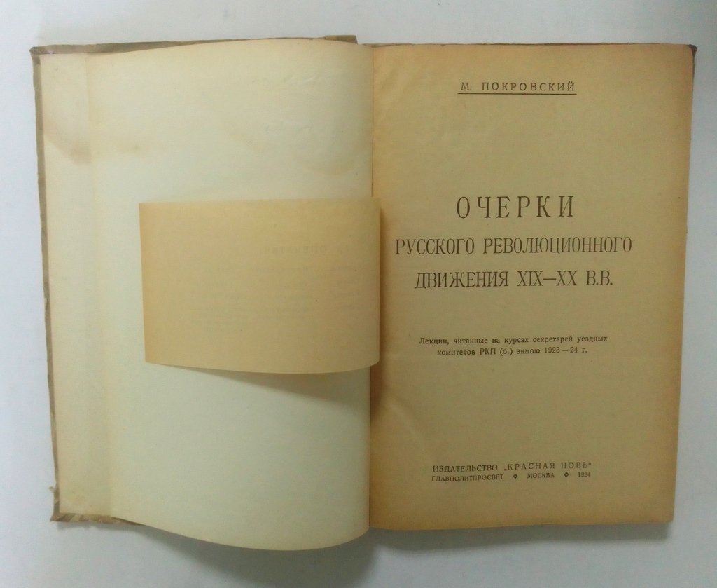 Покровский, М. Очерки русского революционного движения.