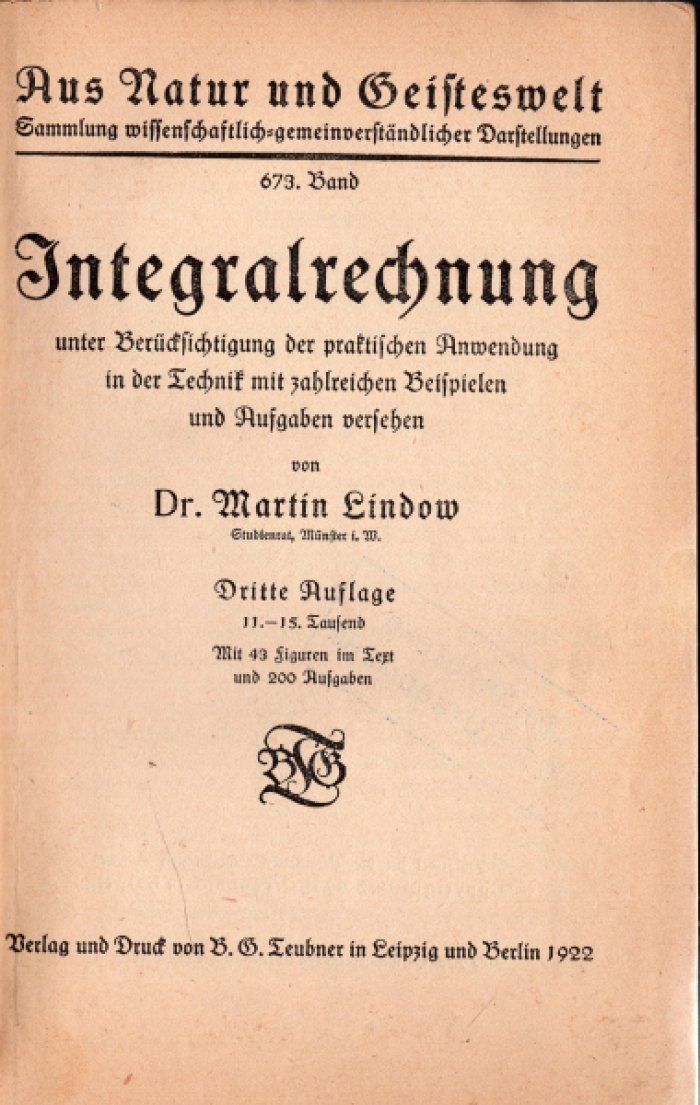 Lindow M. Differentialrechnung.