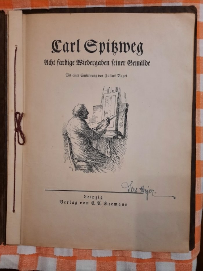 Spitzweg, Carl. Acht farbige Wiedergaben seiner Gemaelde (Восемь цветных репродукций его картин). На немецком языке