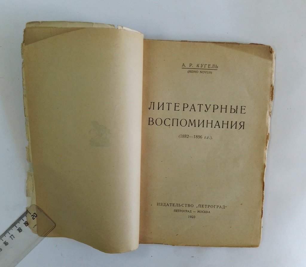 Кугель А.Р. (HOMO NOVUS) Литературные воспоминания. (1882-1896г.г.)