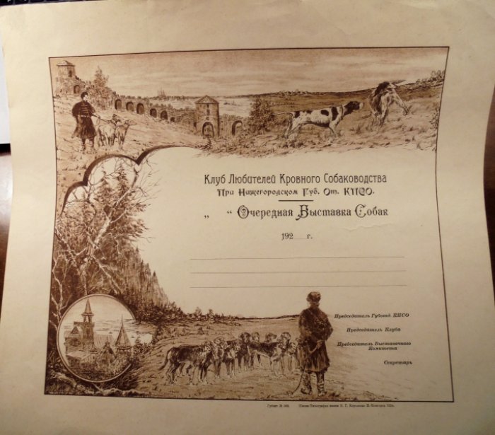 Диплом Нижегородского клуба любителей собаководства.