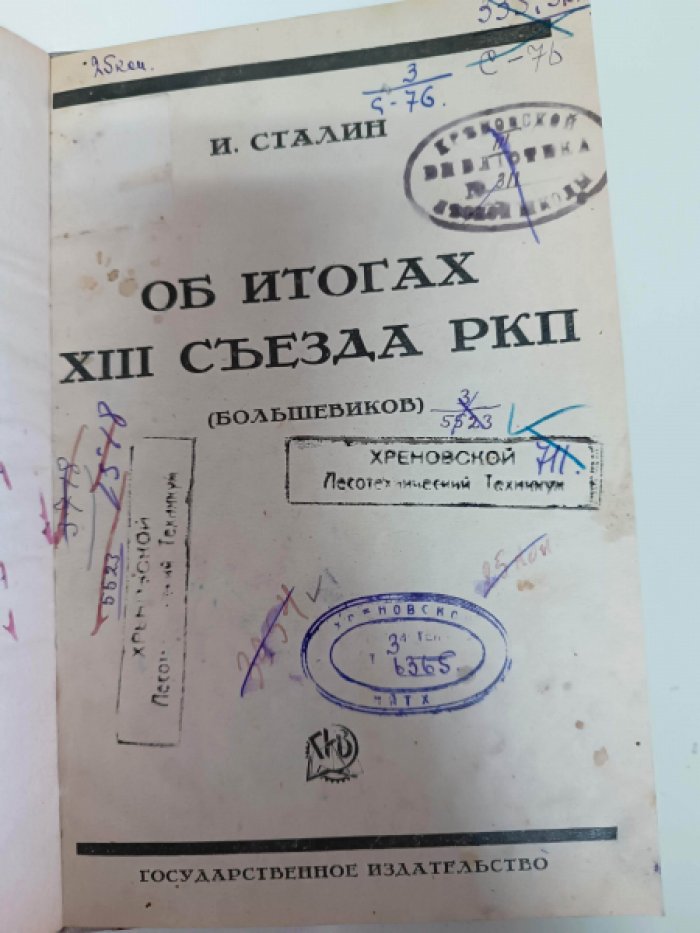 Сталин И.В. Об итогах XIII Съезда РКП(б).