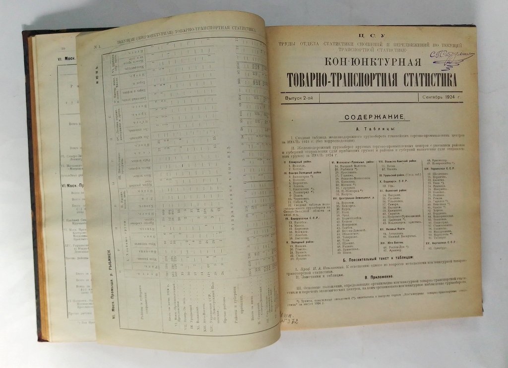 Конъюнктурная товарно-транспортная статистика.