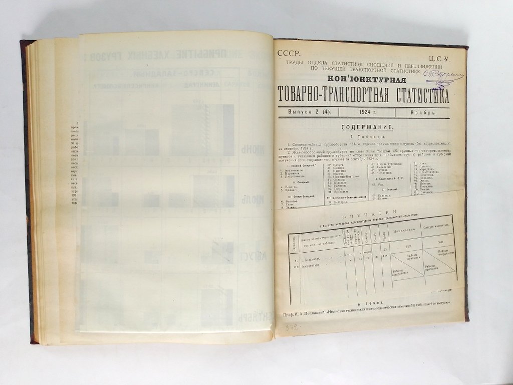 Конъюнктурная товарно-транспортная статистика.
