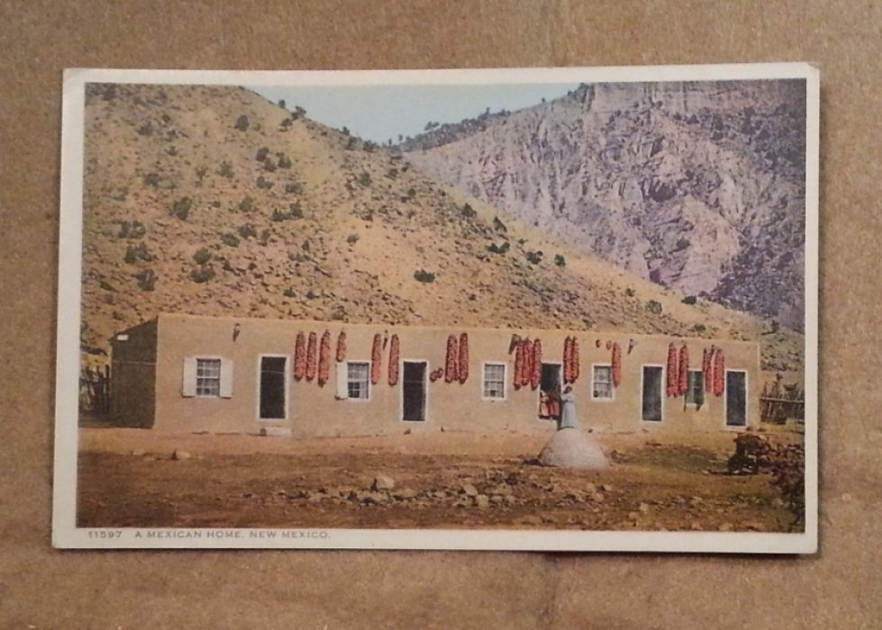 A Mexican home. New Mexico. Открытка