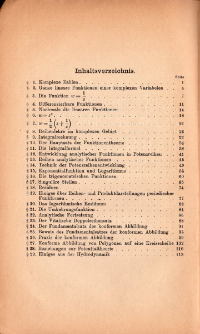Bieberbach Ludwig. Funktionentheorie (Теория функций комплексного распределения (комплЕксный анализ)).