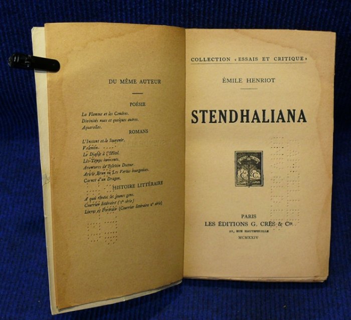 Henriot Emile. Stendhaliana.
