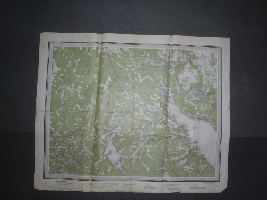 Специальная карта Европейской России, декабрь 1921г., лист 37/22. Озеро Пявозеро/Кандалакша
