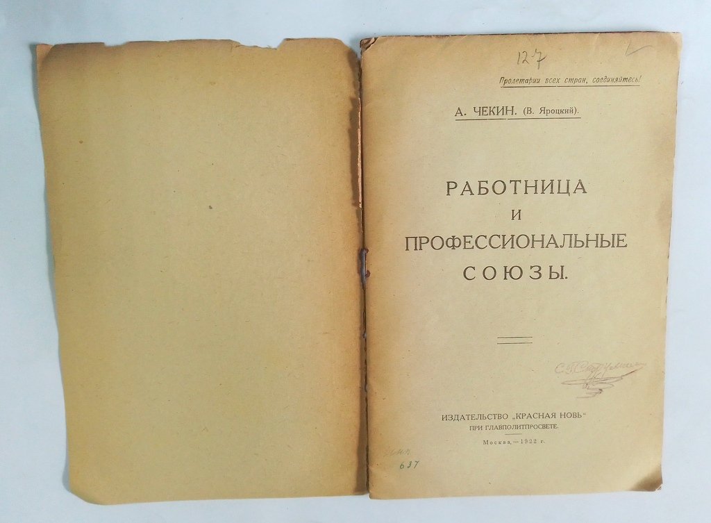 Чекин, А. Работница и профессиональные союзы.