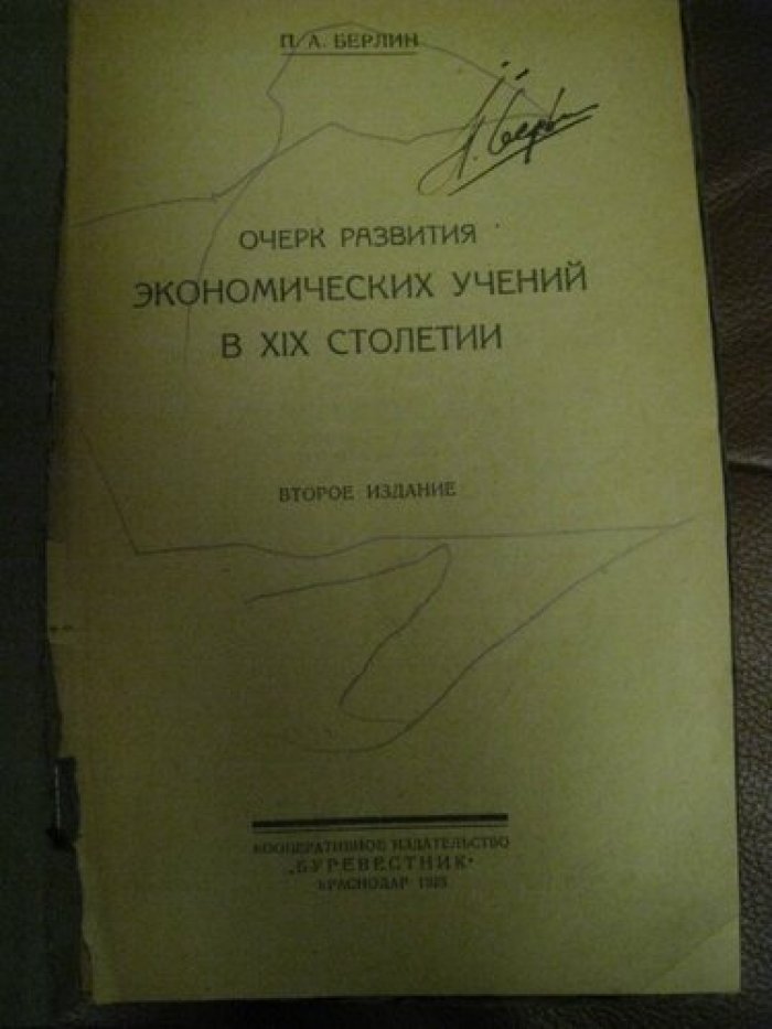 Берлин П.А. Очерк развития экономических учений в XIX столетии.
