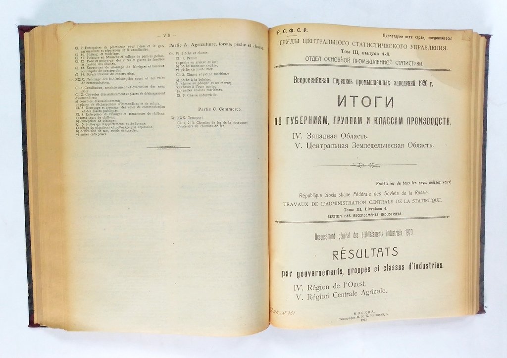 Всероссийская перепись промышленных заведений 1920 г.