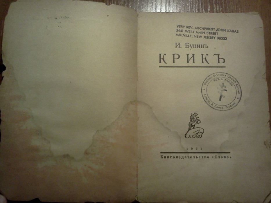 Бунин Иван. Крик.