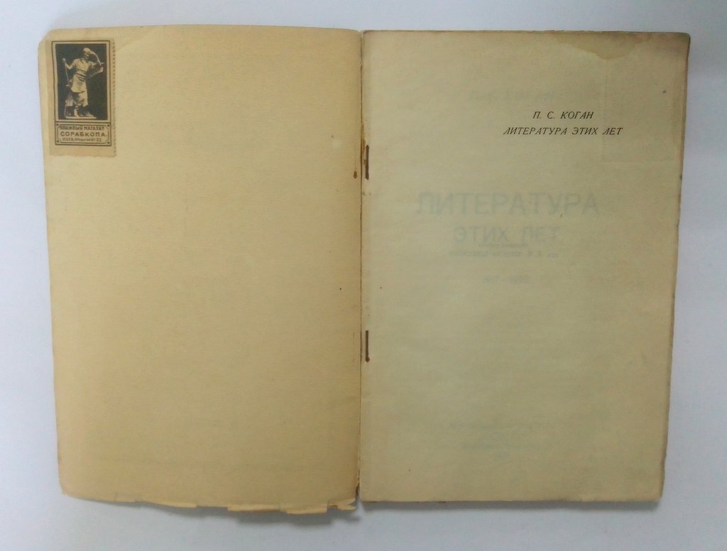 Коган, П.С. Литература этих лет.