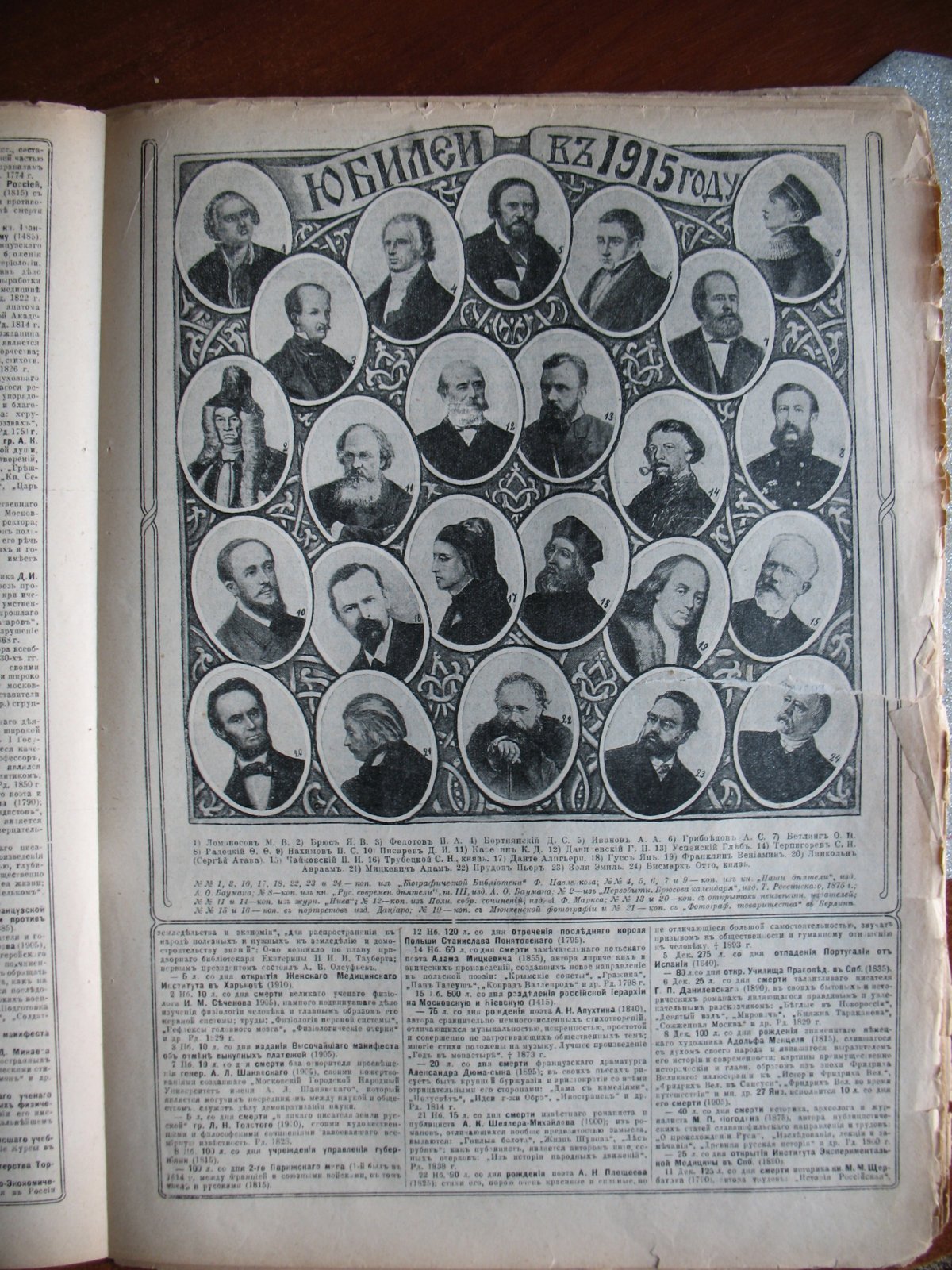 Календарь крестный А. Гатцука на 1915 год.