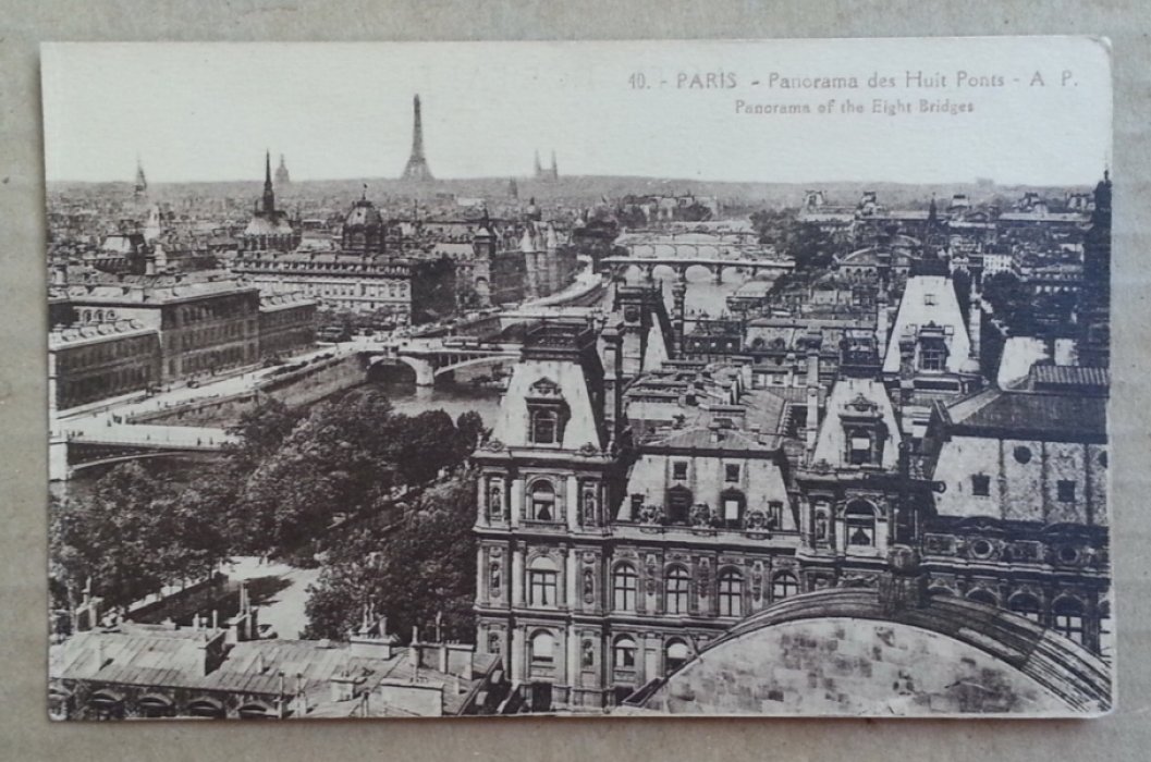 Paris - Panorama des Huit Pons - A.P. Открытка