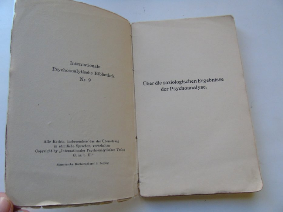 Kolnai Aurel. Psychoanalyse und soziologie. Zur Psychologie von Masse und Gesellschaft/ Психоанализ и социология. Психология масс.