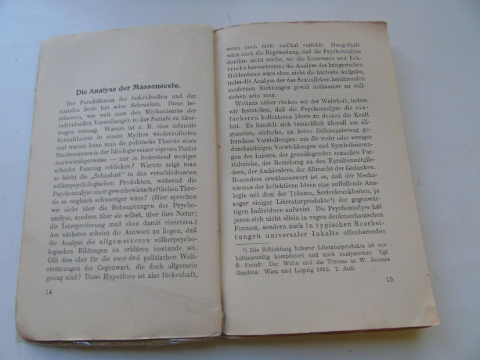 Kolnai Aurel. Psychoanalyse und soziologie. Zur Psychologie von Masse und Gesellschaft/ Психоанализ и социология. Психология масс.