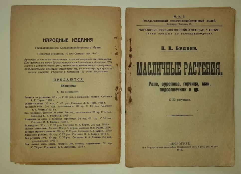 Будрин П. В. Масличные растения.
