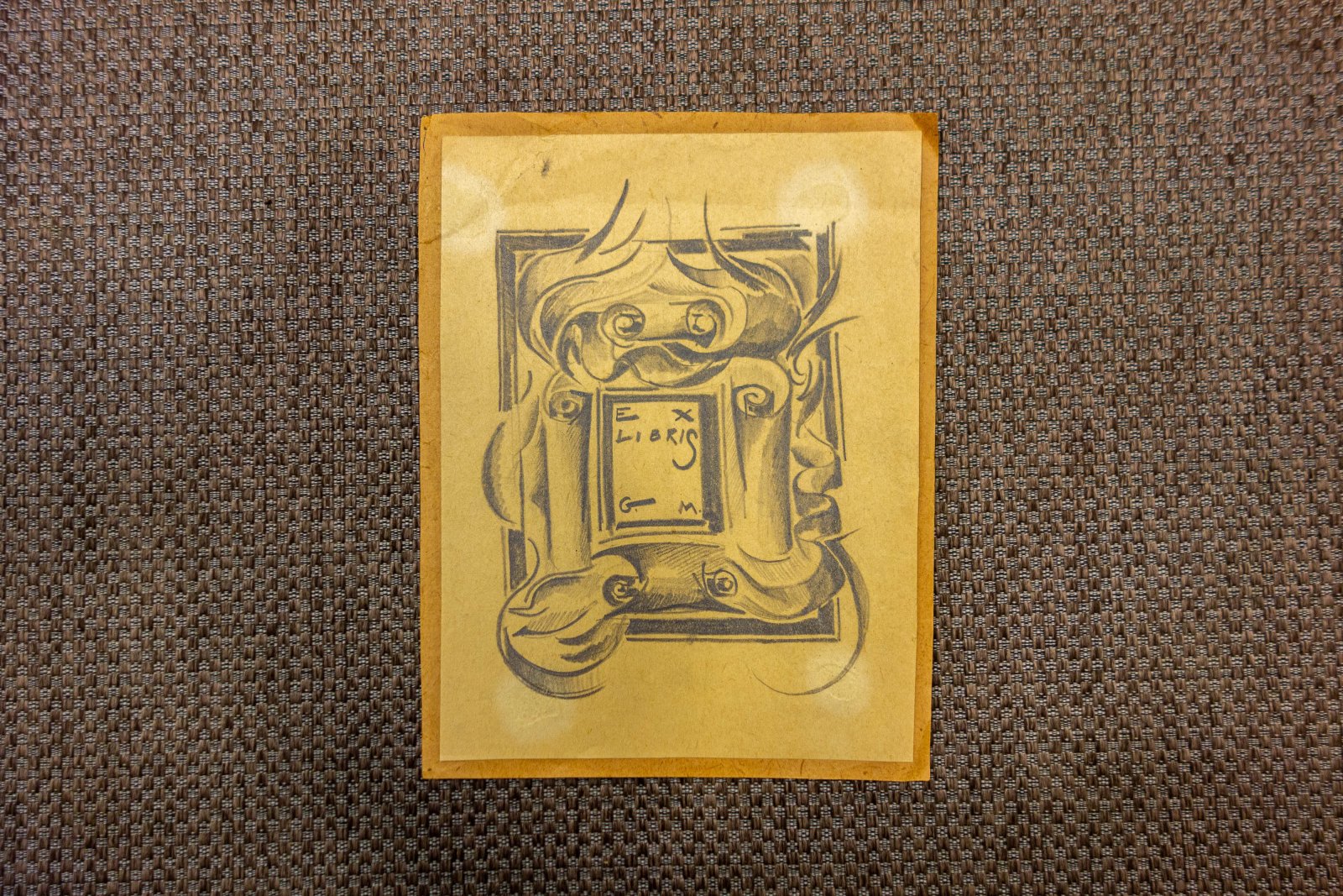 Неизвестный художник. Эскиз книжного знака для G. M