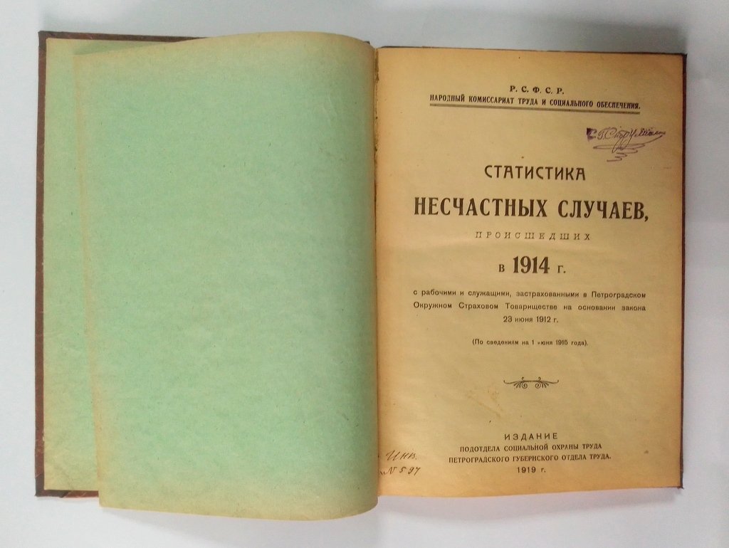 Статистика несчастных случаев, происшедших в 1914 г.