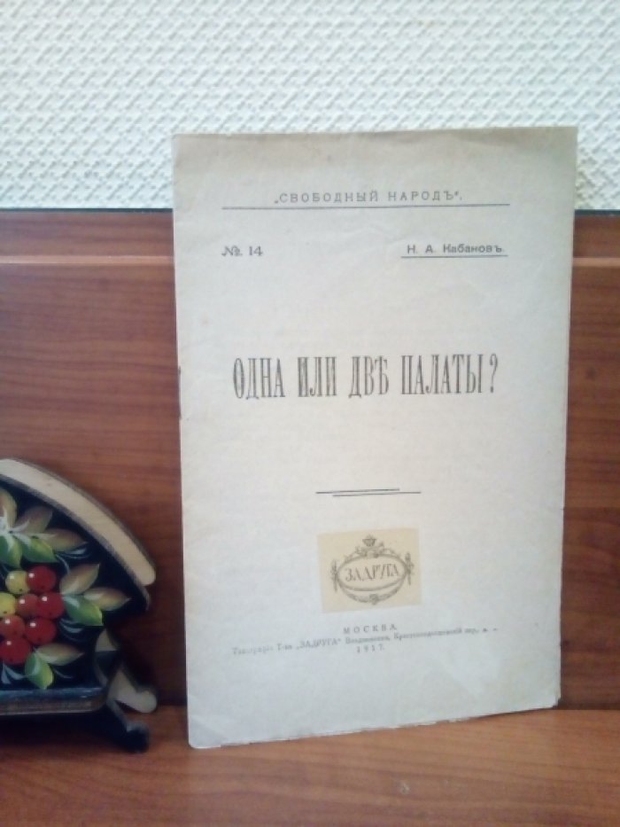 Кабанов Н.А. Одна или две палаты?