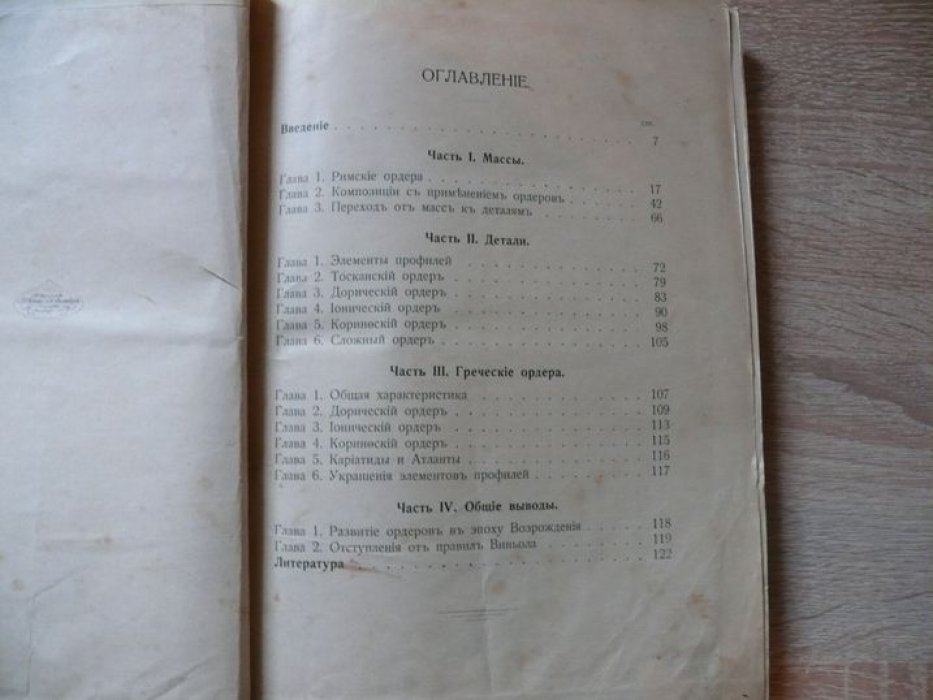 Михаловский И. Б. Архитектурные ордера.