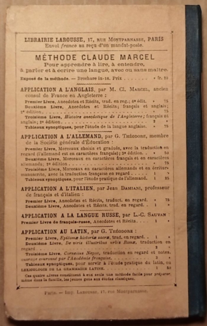 Sauvan L.-C./ Сован Л.К. Methode rationnelle pour apprendre la langue francaise avec ou sans maitre. Рациональная система для изучения французского языка с учителем и без учителя.