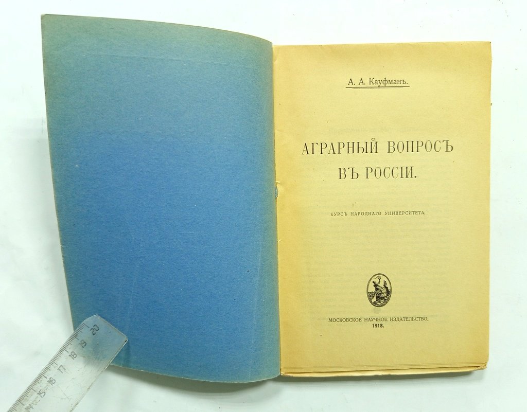 Кауфман, А. А. Аграрный вопрос в России.