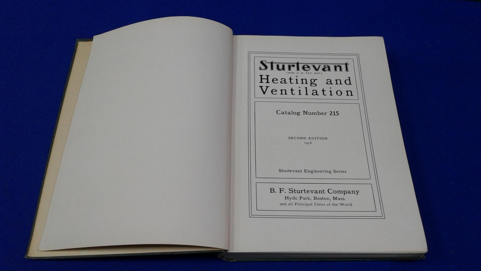 Sturtevant. Heating and Ventilation. Catalog Number 215. Отопление и вентиляция. Номер Каталога 215.