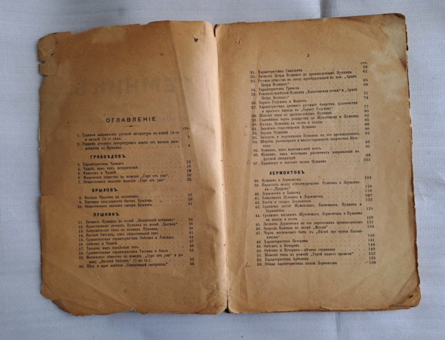 Корик Г. Темник. Часть II. Планы и сочинения по русской литературе I-ой половины XIX века.