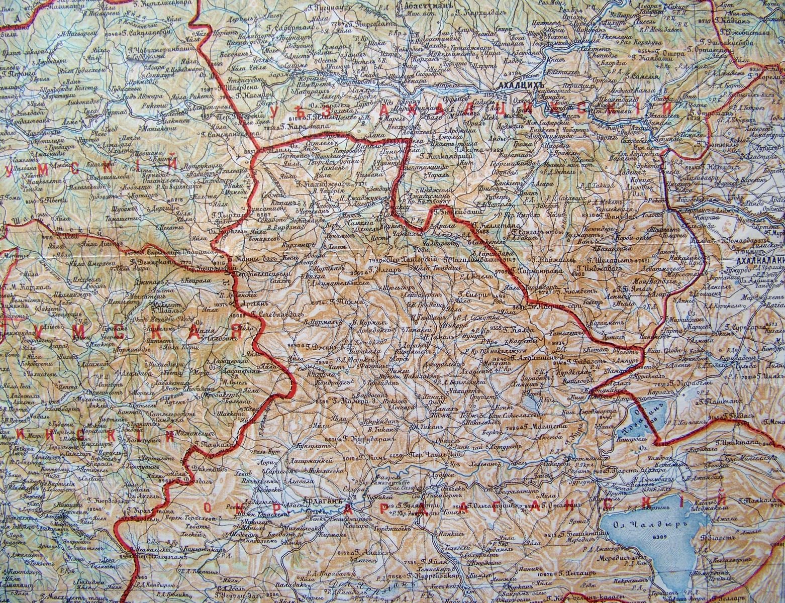 Антикварная карта. [Спец. карта Европейской России] Лист 80. Поти - Батум - Кутаис - Ахалцих - Ахалкалаки - Карс (современные Грузия - Турция).