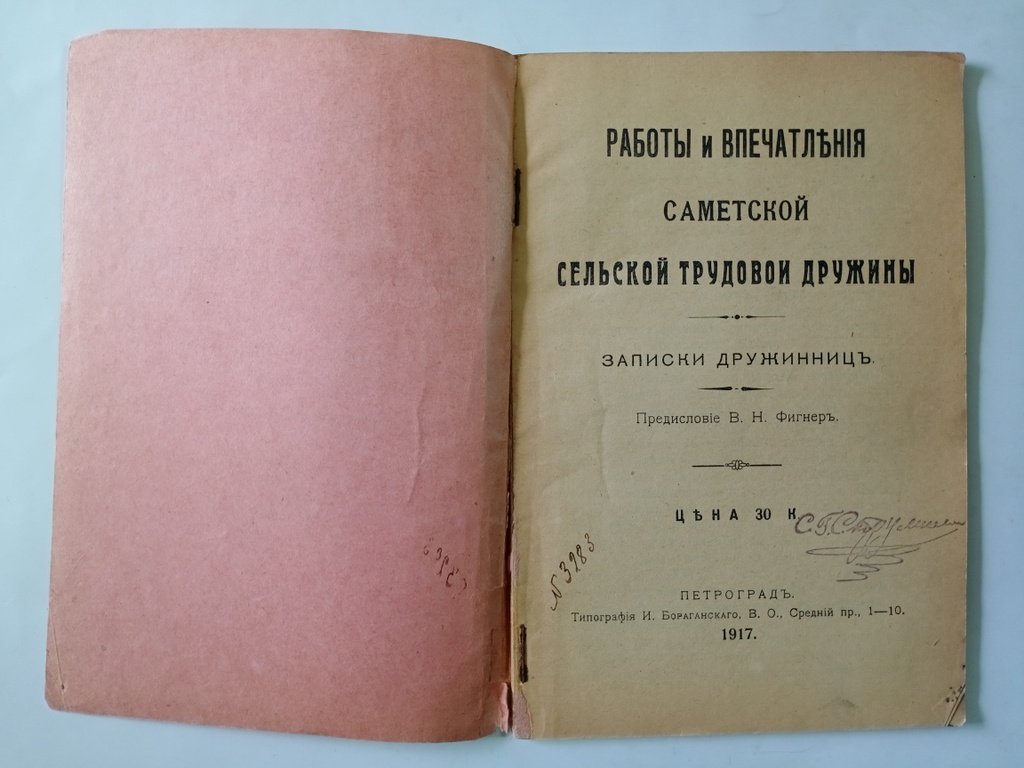 Работы и впечатления саметской сельской трудовой дружины.