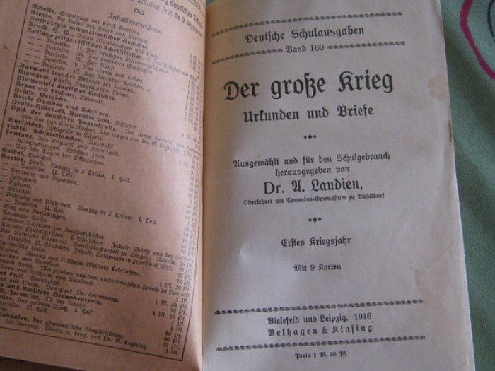 Laudien A., Dr. Der grosse Krieg. Urkunden und Briefe (Великая Война. Документы и письма).