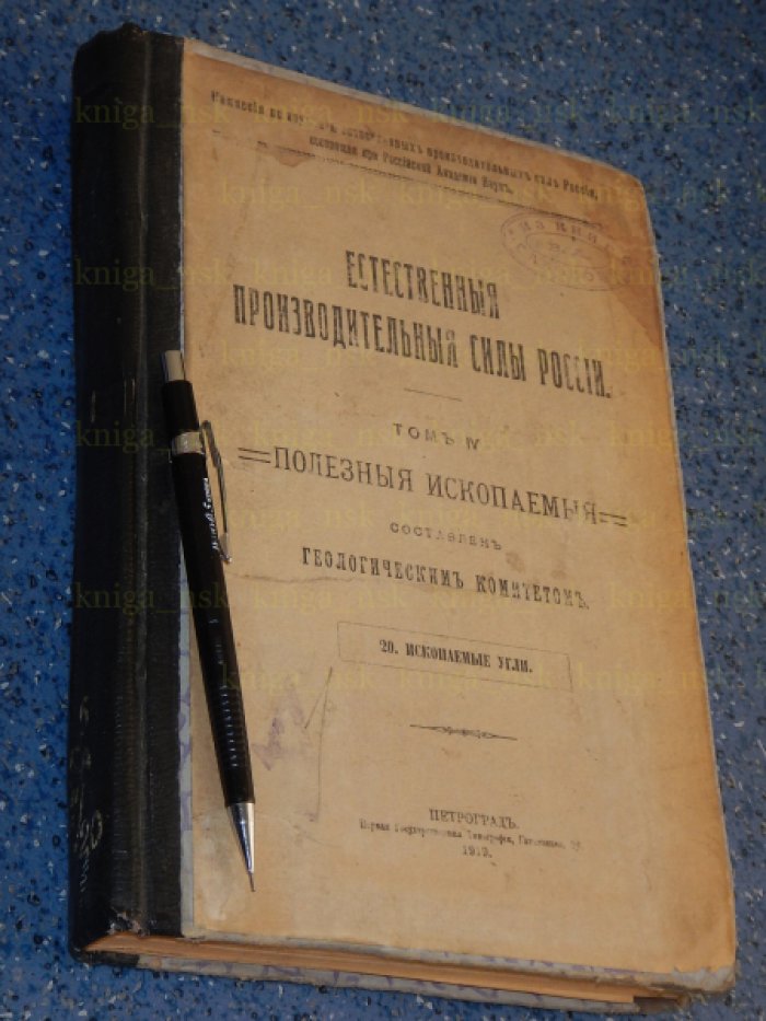 Естественные производительные силы России. Том 4. Полезные ископаемые. Ископаемые угли.