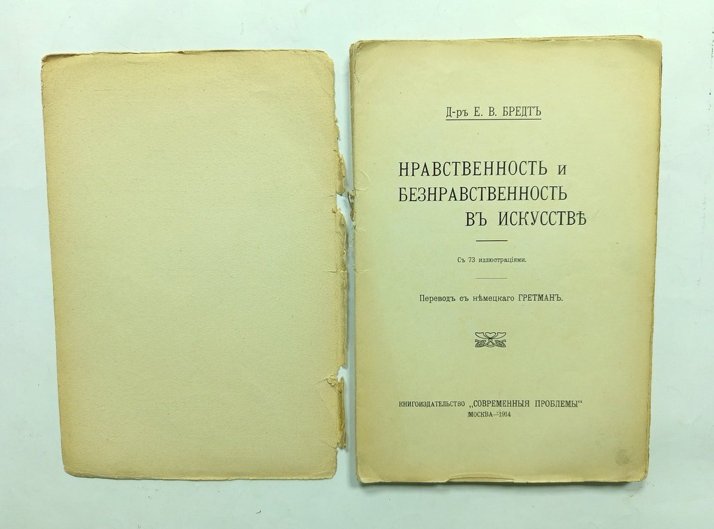 Бредт, Е.В. Нравственность и безнравственность в искусстве:.