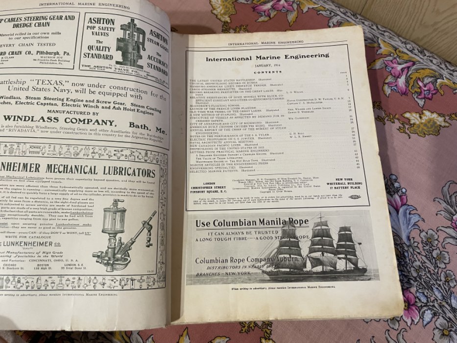 Marine Iron Works. Годовой комплект за 1914. 12 номеров.