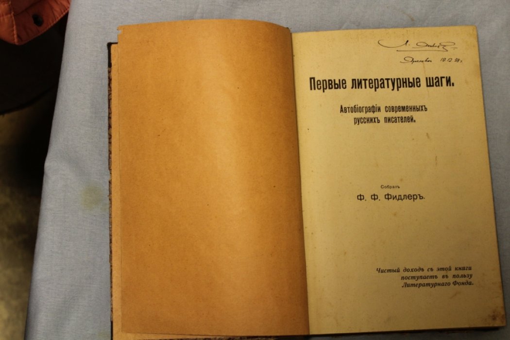 Фидлер Ф.Ф. Первые литературные шаги.