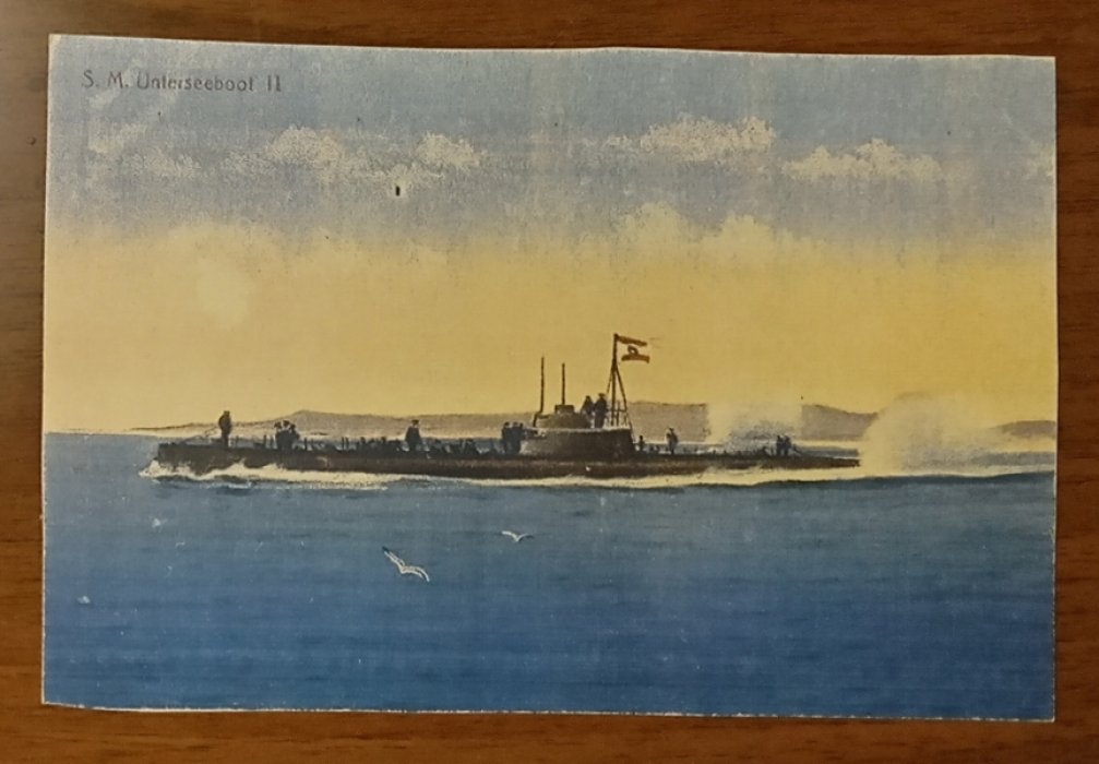 S.M. Unterseeboot II. Открытка (Feldpostkorrespondenzkarte)