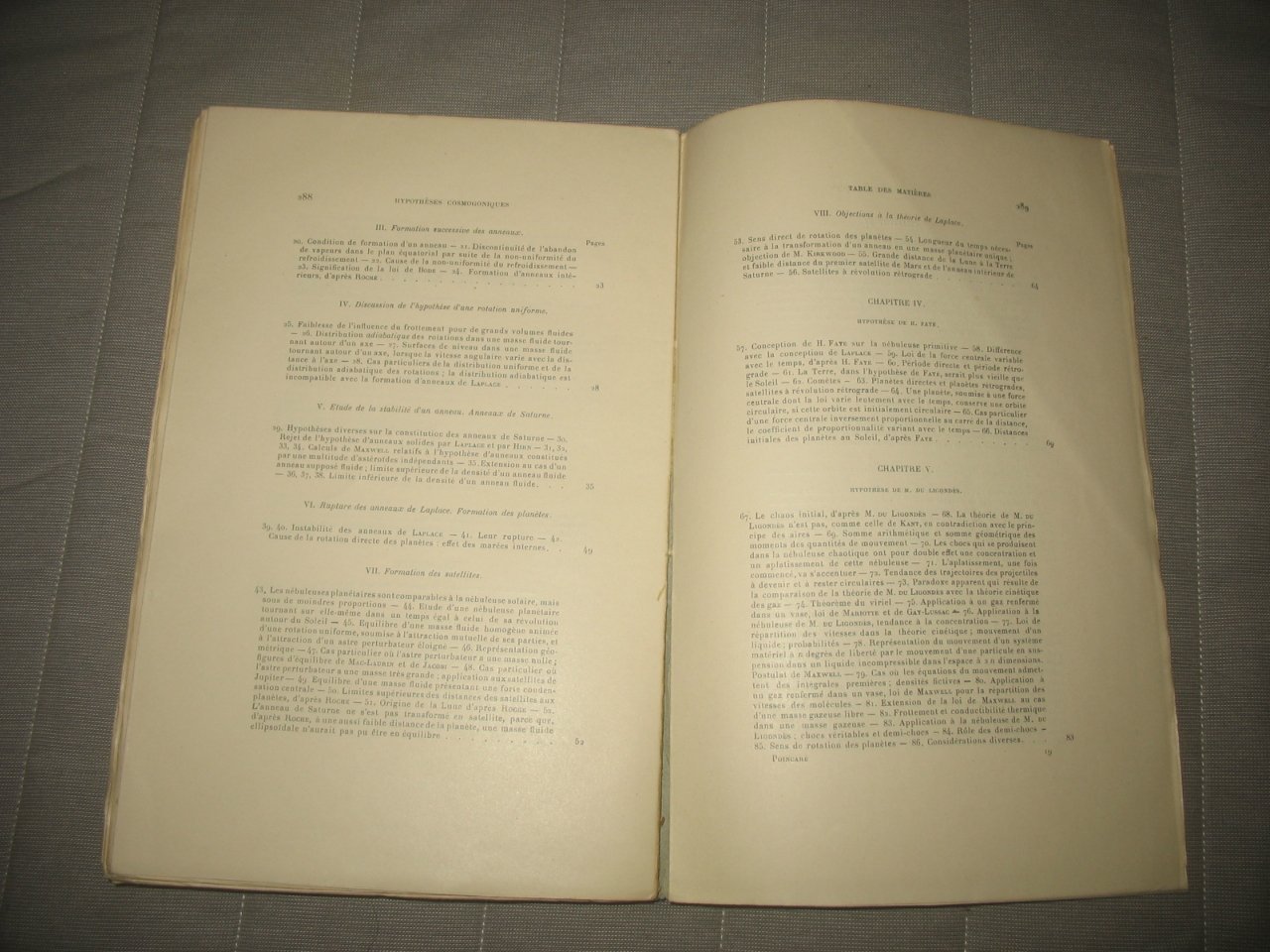 Poincare Henri./ Пуанкаре А. Lecons sur les hypotheses cosmogoniques./ Уроки по космогоническим гипотезам.