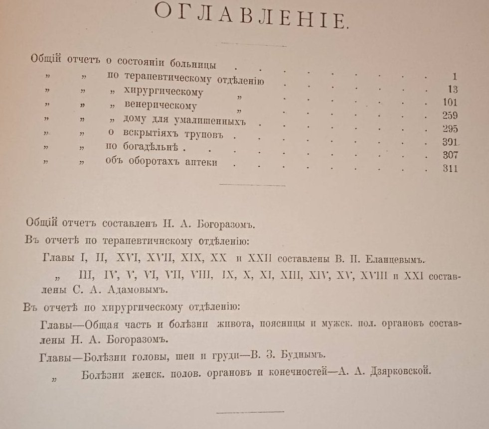 Отчет по Томским губернским богоугодным заведениям ведомства общественного призрения.