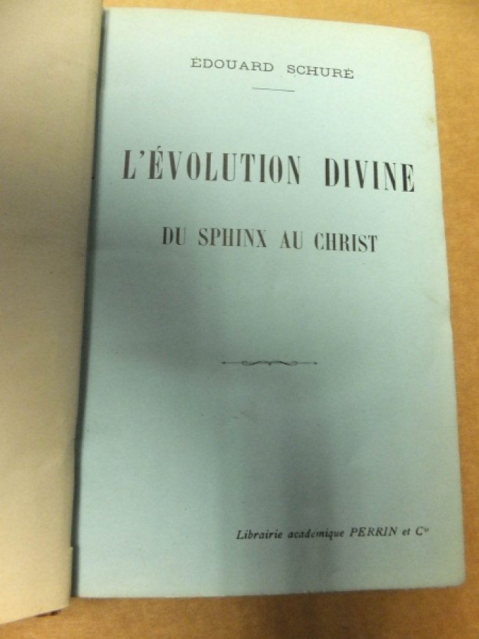 Эдуард Шюре (Edouard Schure). Божественная эволюция. От Сфинкса к Христу.