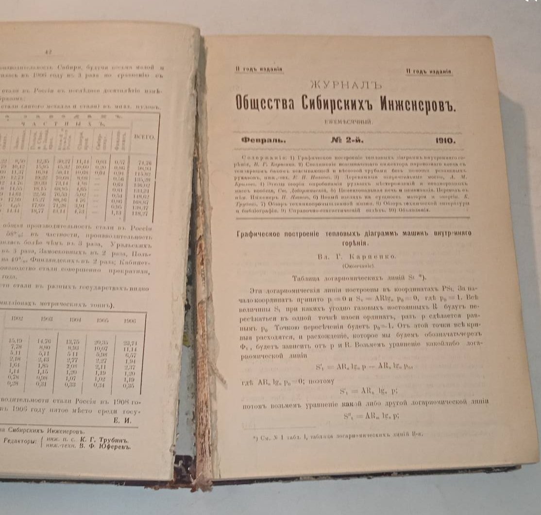 Журнал Общества Сибирских инженеров. № 1-12, 1910 г.