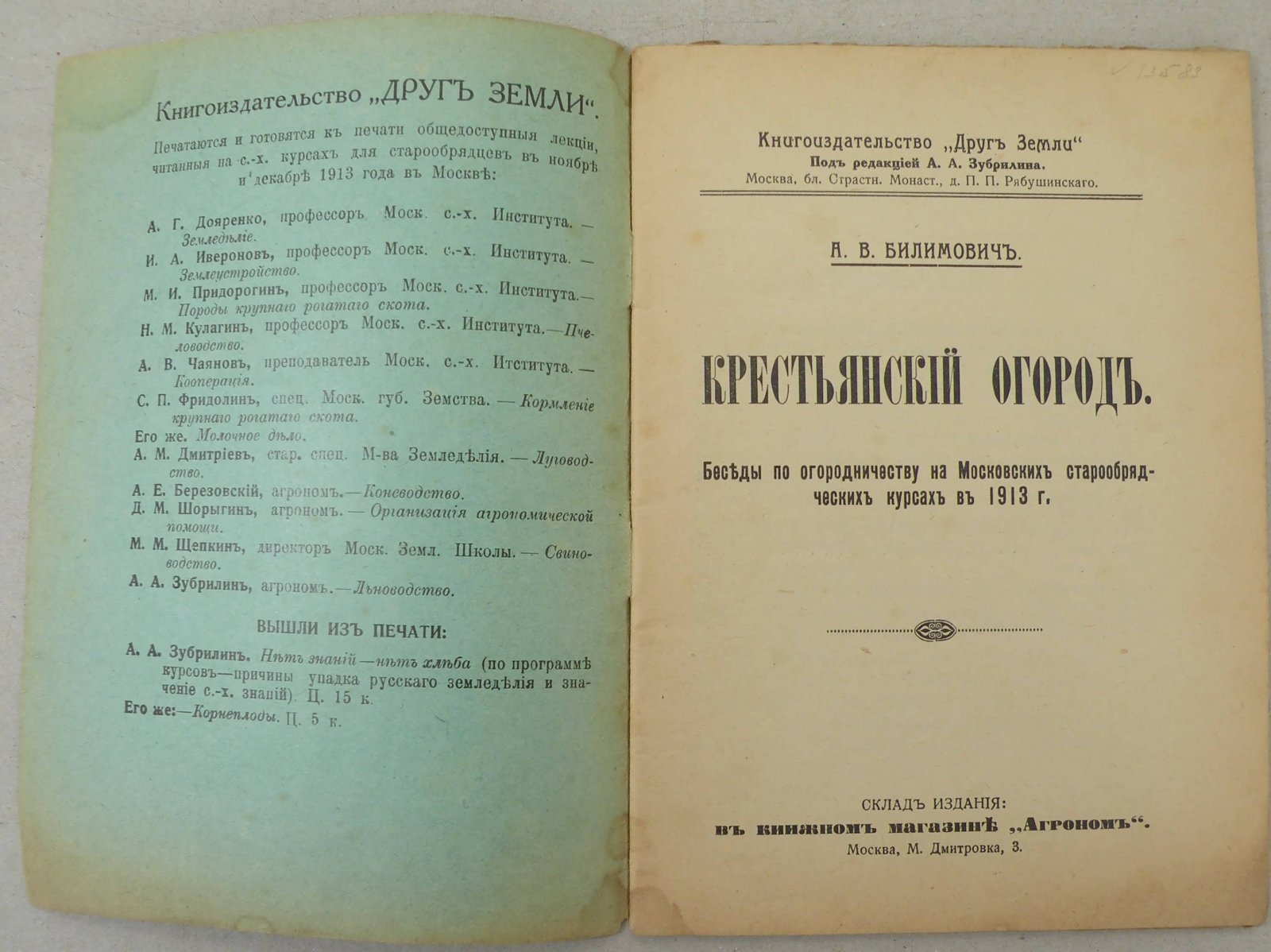 Билимович А.В. Крестьянский огород.
